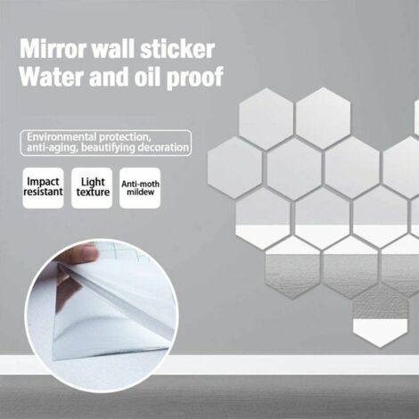 Sticker Mirror Texture Mirror stickers, decorative adhesive mirrors, HD decorative adhesive ...