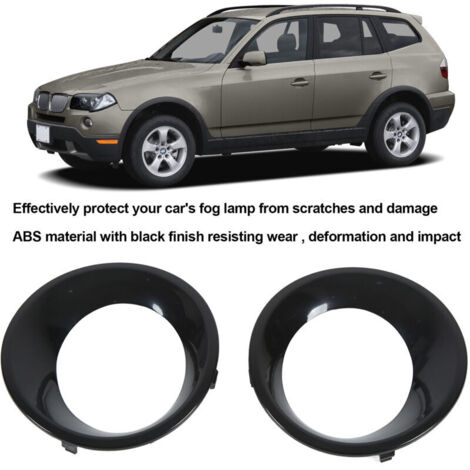 Pair of front bumper fog light cover ring trim 51113423789 replacement for X3 E83 2007-2010