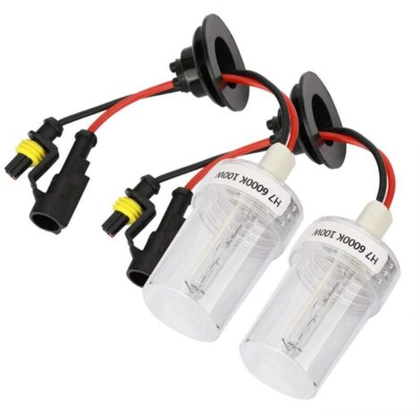 Bright Xenon Light, 2Pcs 100W H7 6000K High Brightness Car Xenon Headlight Head Lamp Ampoules de rechange