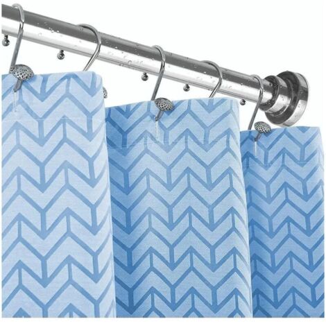 Extendable Shower Curtain Rod (80-130 cm), Set of Drill-Free Telescopic Stainless Steel Curtain Rods for Bathroom, Wardrobe, Door, Kitchen (1/5)