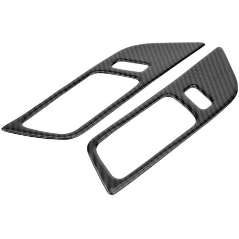 Jeffergarden 2 Pieces Carbon Fiber Door Handle Anti-rust Bowl Lid Trim Replacement Scratch Resistant for Mustang 2015 to 2017 (1/5)