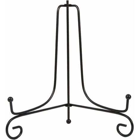 TONYSA Iron Display Stand, Funeral Plaque Easel, 1 Piece Black Plaque Holder for Display, Photo Frame Holder, Classic Iron Easel Display Stand for Plaque (8 inch) (1/3)