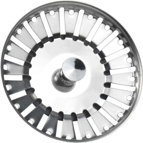 Manual sink drain basket, 84 mm diameter --