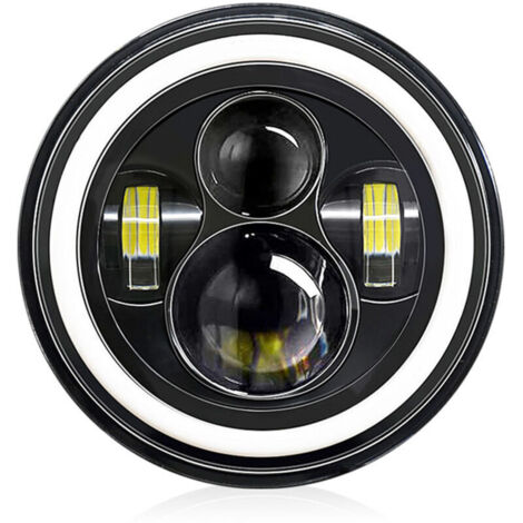 7-inch car/motorcycle LED headlight with DRL/turn signal/low beam/high beam, 7" round headlight, 6000K, 140W, IP67 waterproof (1/5)