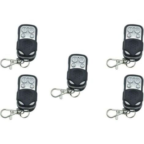LEYF - Pack of 5 Universal Garage Door Remote Controls 433 MHz - 4 Channel Remote Control - Compatible with 433 MHz Frequency Code - Handheld Transmitter - Easy Setup for Garage Door Openers