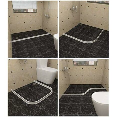 Box Shower Isolation Folding shower barrier and retention system to dam water and keep water ...