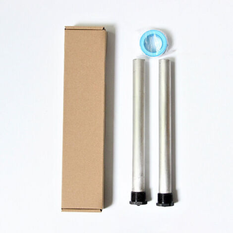 2Pcs Magnesium Rod Kit Black Weld Cap Scale Inhibition NPT3/4 Water Heater Anode Rod for RV --