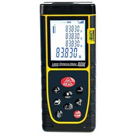 40m Laser Rangefinder, High-Precision Portable Laser Rangefinder, Infrared Measuring Instrument for Measurement Room, Electronic Ruler, Yellow