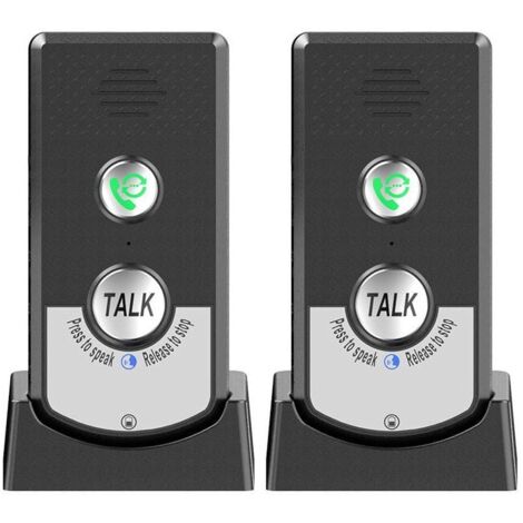 Set of 2 Wireless Home Intercoms, Two-Way Calling, Ultra Long Range Wireless Portable Voice Intercom for Seniors, Room-to-Room Communication, TR Ringtone