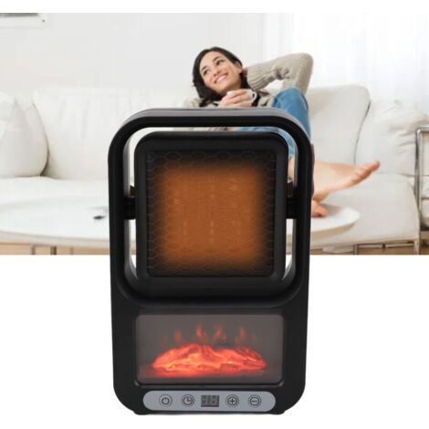Adjustable silent electric radiator with 3D flame, 150 mAh, for bedroom and office