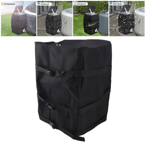Waterproof Universal Inflatable Hot Tub Pump Protective Cover for Most Hot Tub Spa Heater Pumps