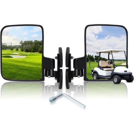 Rétroviseurs latéraux magnétiques réglables pour chariot, rétroviseurs convexes magnétiques pour golf, UTV, tracteur, chariot, chariots élévateurs, rouleaux vibrants (1/4)