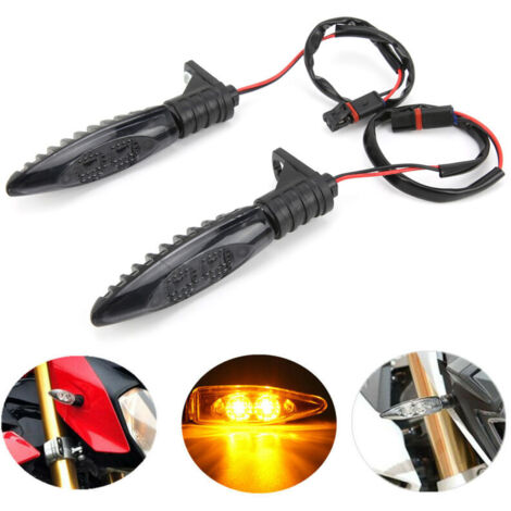 By intermittent flashing LEDs from 12 V for S1000RR R1200GS F800GS, slow black,