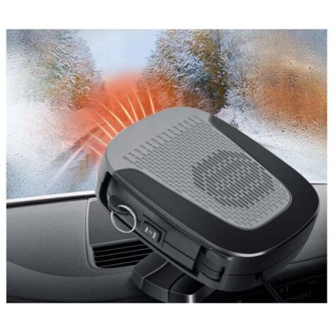 12 V and 150 W heater, portable, 2 in 1, ceramic, with refrigeration, fan, desempañador and antivaho, universal, with 360° rotation.