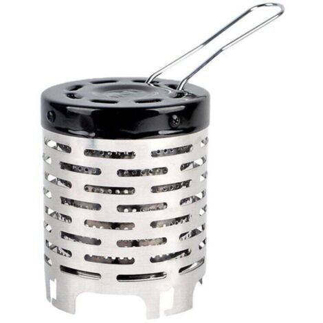 Gas heater for camping, metal heater, mini camping heater with asa, stainless steel heater for carpa, for camping and transport in the open air.