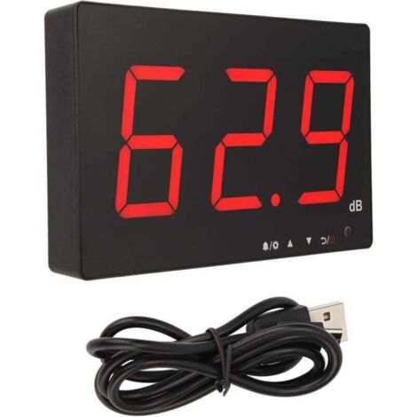 Wall level meter with 9.6-inch LCD panel, sound level meter from 30 to 130 dB for office,