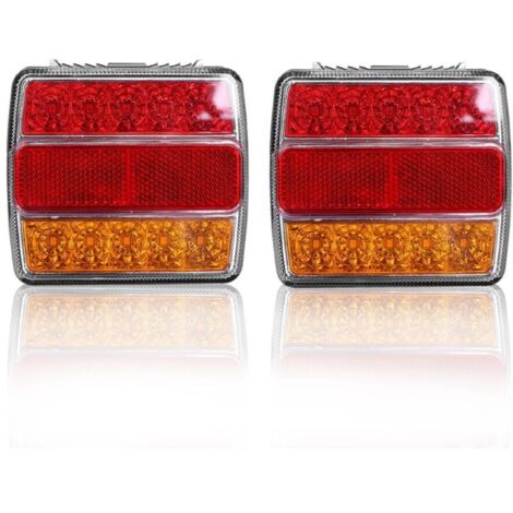 Super bright 12V waterproof LED light, 16 LEDs for trailer with magnetic mounting,