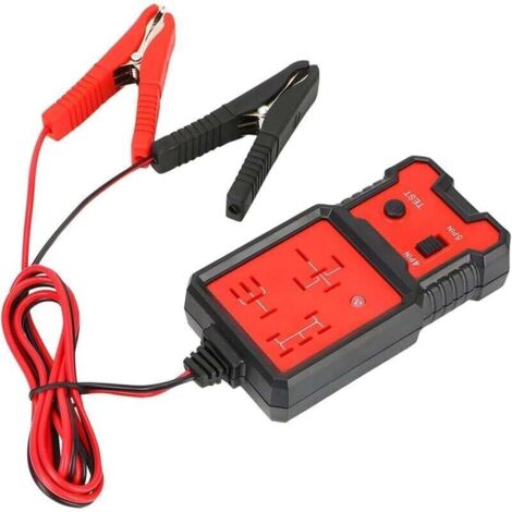 Comprobator of 12 V auto-propelled electronic relays, connection of battery relays, connection of diagnostic of automatic relays, connection of car battery with pins, portátil y resistente al calor. (1/4)