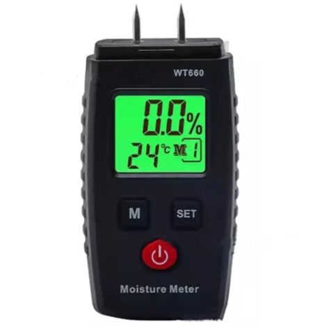 Humidity meter type bolígrafo with 3 modes, green retro-illuminated LCD screen and moisture detector for wood and construction materials. Humidity detector. (1/2)