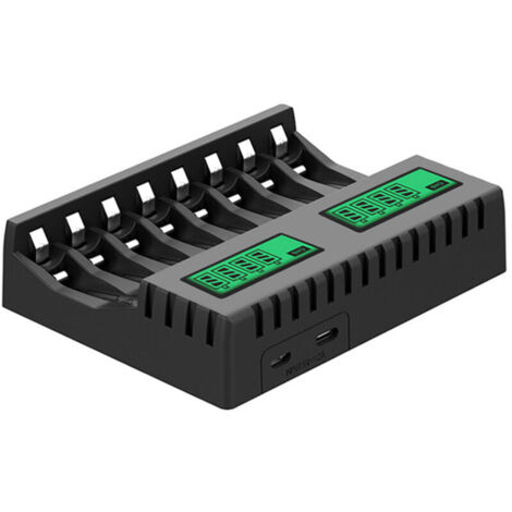 8-year LCD battery charger, intelligent charger for AA/AAA, NiCd, NiMh, AA batteries, AAA charger. (1/4)