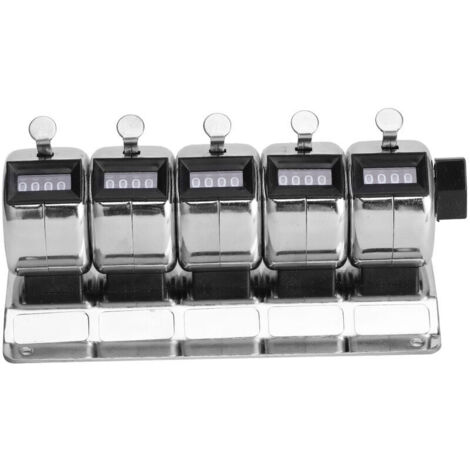 Metal mechanic contactor, manual clicker of 4 digits, 5 units, stainless steel tale holders.