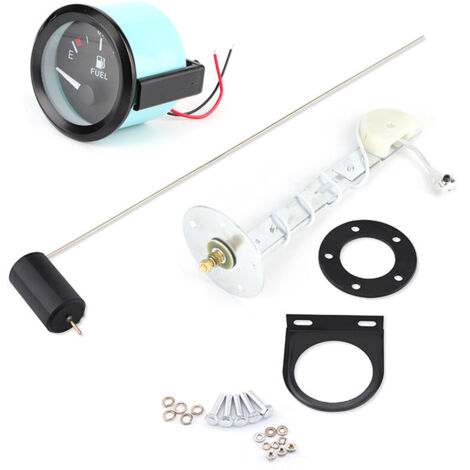 Universal digital LED fuel level indicator for cars, 52 mm, range E-1/2-F, with fuel sensor