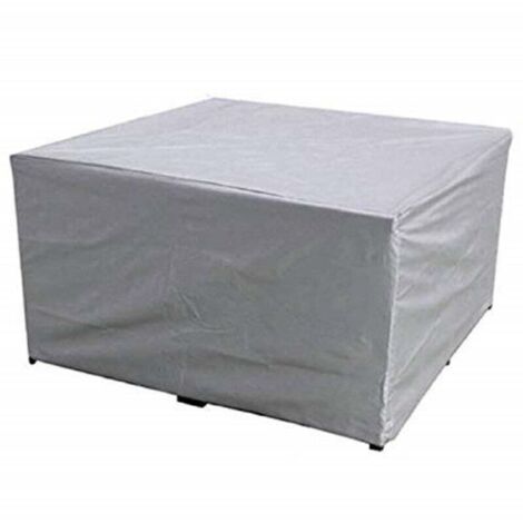 Protective funda for garden furniture 190 x 125 x 80 cm - Protection against water - Garden table - Water and wind resistant - UV and cold resistant - Plata gray (1/4)