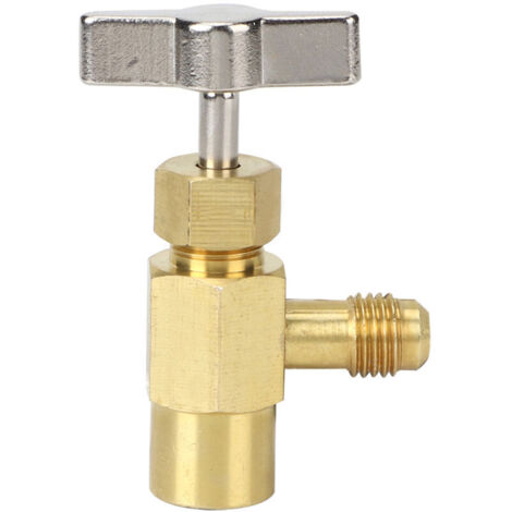 Herramiente to shelter the valve of the refrigerant bottle box of the air conditioned R134A with 1/2" ACME hembra (1/4)