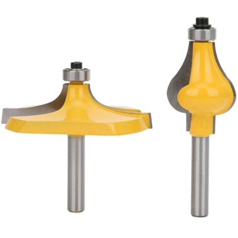 Set of brocas for fresadora with large 8 mm, 2 pieces, with rodamiento, cortador for carpentry (1/4)