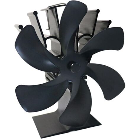 Ecological and ultra-silent chimney fan for wood stoves, efficient heat distribution, eco-friendly fan for gas, pellet, white or white chimneys - Accessories for black chimneys (1/4)