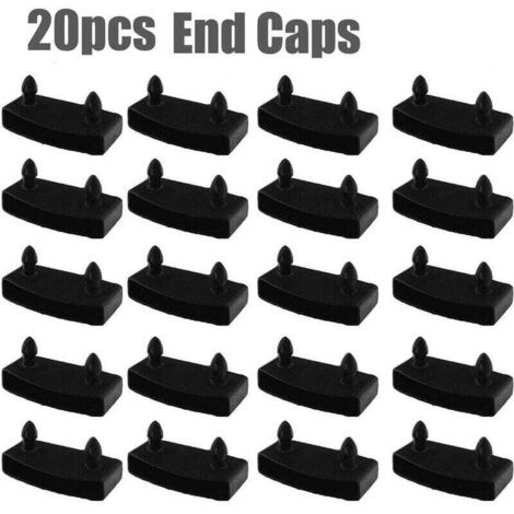 Set of tables and garden chairs, set of 20, supports for 55 mm x 10 mm laminate base, black interior side support, plastic bedroom accessories (1/4)