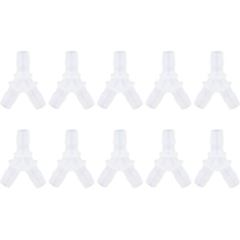 Flexible hose accessories, connector type Y for water, air pump, 3-way connector (8 mm), 10 pieces