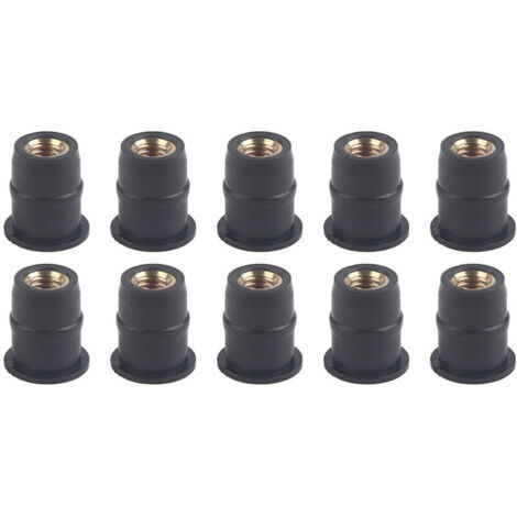 Pack of 10 M5 metric rubber covers of 5 mm/0.2 pulgadas for motorcycle windshields (1/4)