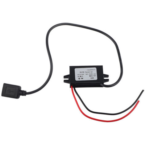 Eosnow, 1 DC-DC adapter reducer from 12 V/24 V to USB, 5 V, 3 A, regulator cable (1/4)