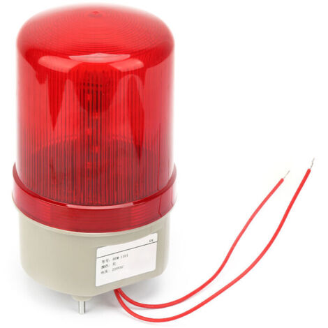 Warning light red LED intermittent, 220 V AC, 97 mm diameter (1/4)
