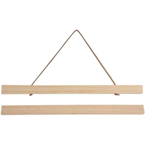 Wooden frame for cards, magnetic frame DIY for colgar arte/impresiones/lienzos/fotos/imágenes/obras de arte, 21 x 2.1 cm (1/4)
