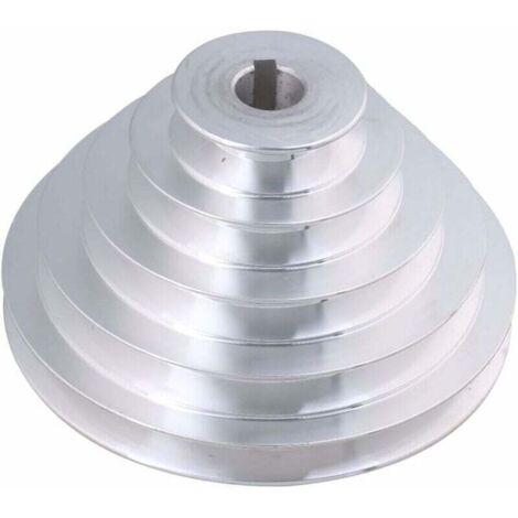 5-stage aluminum pulley - 19 mm inner diameter, 54 to 150 mm outer diameter, 12.7 mm width - for type A V-belt (1/4)