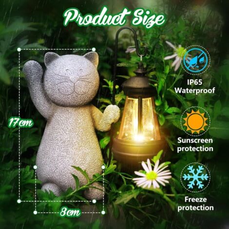 Garden statue, solar lamp, outdoor decoration, elephant, gift idea for ...