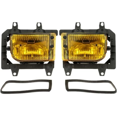 Clear plastic bulb cover, pair of front fog lights (left and right) for BMW 3 Series E30 (1985-1993) - Yellow