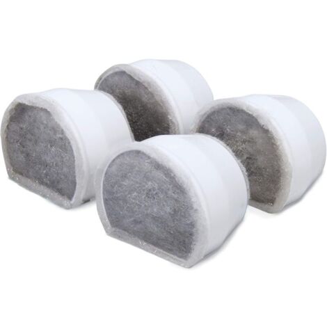 Replacement Carbon Filter for Drinkwell Avalon and Pagoda Ceramic Pet Water Fountains, 7.5 – 3.7 – 1.8 Liters, Stream/Seaside, Natural and Safe Material, Pack of 4 (1/4)