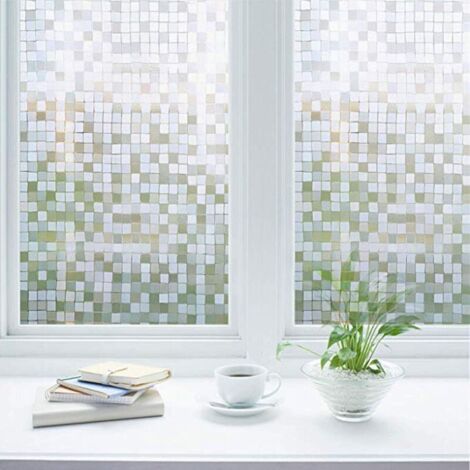Privacy Window Film, Window Stickers, Decorative and Privacy Film, Anti-UV Window Film for Home, Office, Kitchen, Bathroom, 60x100 cm
