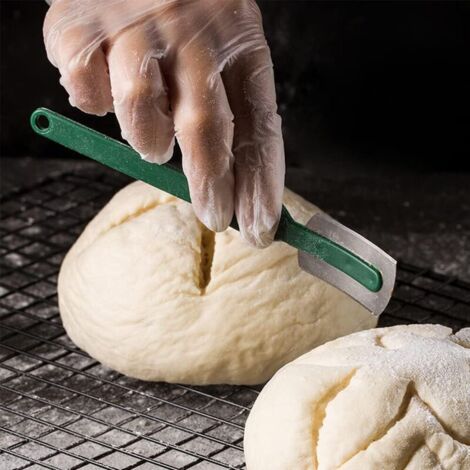 Bread Razor Grip Bread Razor, 2-Piece Carbon Steel Bread Blade, Baker's Blade, Bread ...