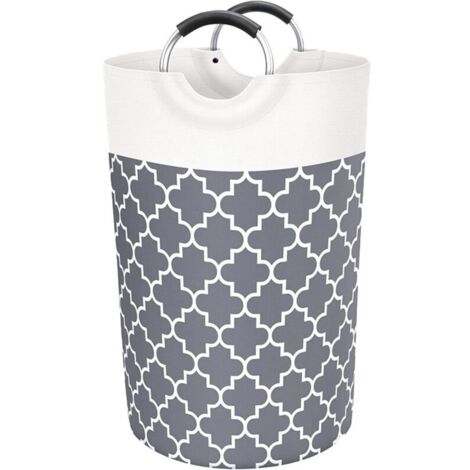 1pc Grey 82L Laundry Basket Wardrobe Bin Laundry Hamper Laundry Basket Dirty Laundry Basket Laundry Storage Cabinet Laundry Basket Dirty Laundry Bin (1/4)