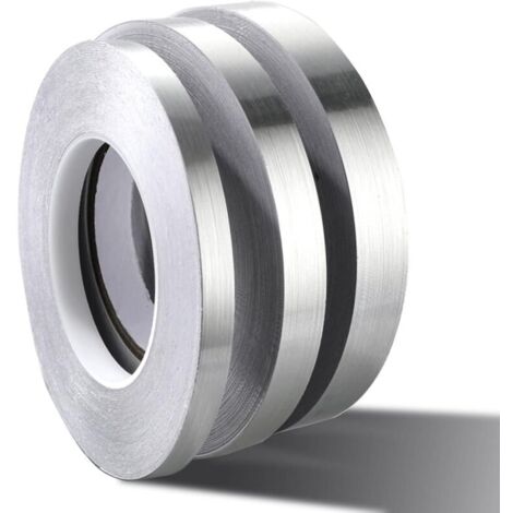 Decorative Adhesive Roll, PVC Floor Tile Tape, Waterproof Mold Resistant Adhesive Strip for Floors, Walls, Ceilings, Doors and Windows, Home Decor (50m x 1cm Silver 1pc) (1/4)