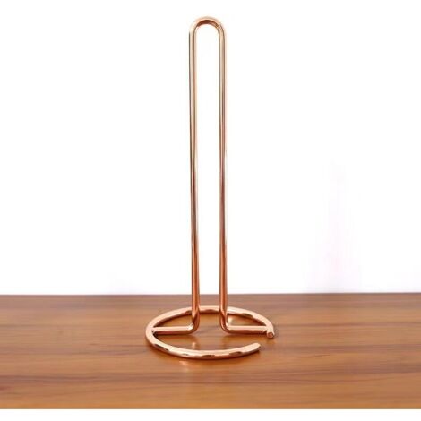 Rose Gold Toilet Paper Roll Holder, Portable Stainless Steel Kitchen Roll Holder, Vertical Steel Toilet Paper Roll Holder, Paper Dispenser