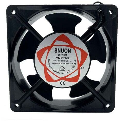 High-temperature, built-in fireplace drawer axial fan with silent blades. Universal size: 120 x 120 x 38 mm.