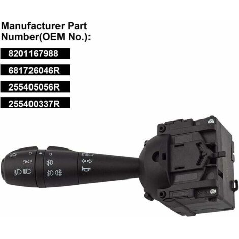 Steering column switch for Dacia Duster, Dokker, Sandero, Lodgy, Clio, Logan, 8201167988. Steering column switch, turn signal control switch, 255405056R