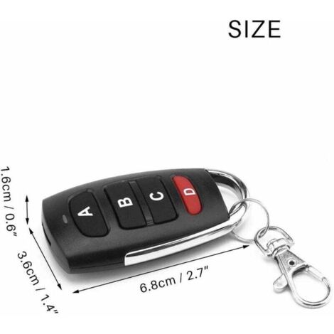 Set of 2 universal replacement remote controls for 433 MHz electric garage doors