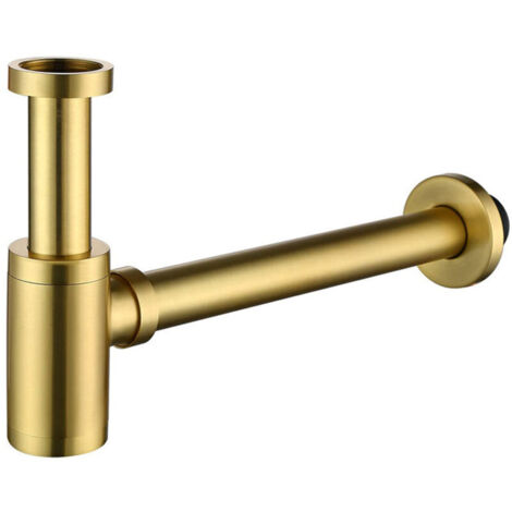 Modern 1-1/4" Dark Gold Brass P-trap Sink P-trap Kit, Champagne Bronze Color. RD-83888-CB (1/4)