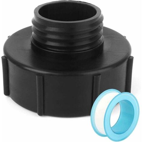 IBC Adapter, 1000L Tank Tap S100, with PTFE Tape, Sealing Tape, IBC Tap Fitting for Garden Tap, for tank adapter (2 Pieces)